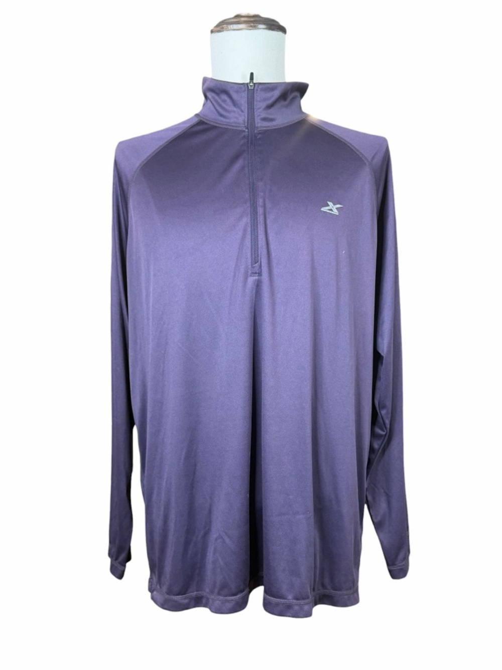 10/$25🦋 GSX Gander Mountain Dark Purple 1/2 Zip Long Sleeve Tee - Size XL